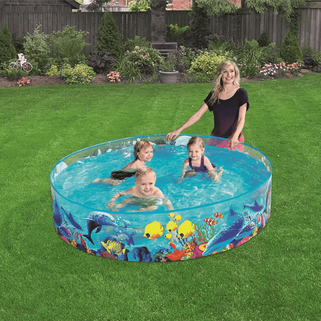 Portable Floding Swimming Pools PVC Family Playing Bathing Tub Summer and Kiddie Pond for Outdoor Furniture - MRSLM