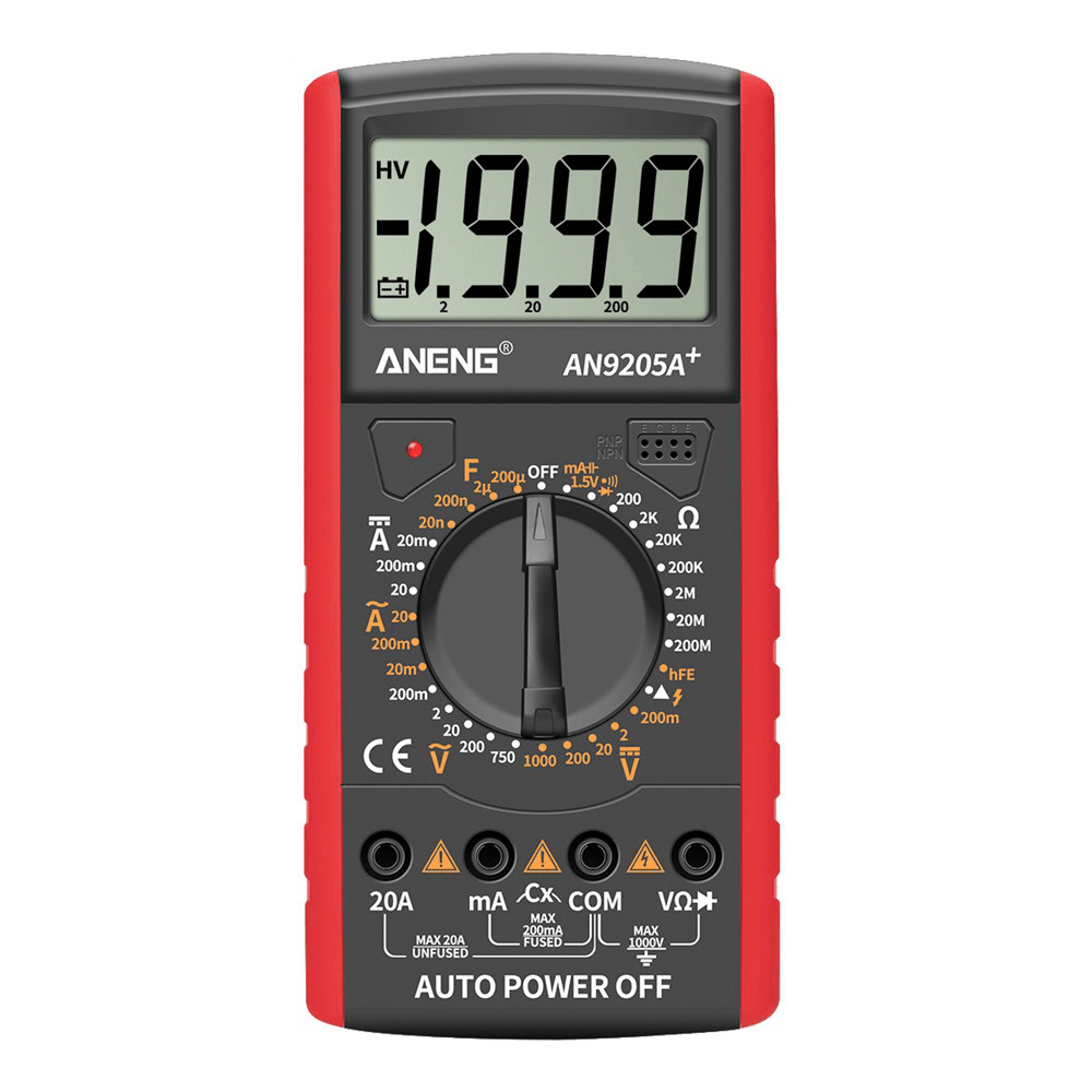 ANENG AN9205A+ Digital Multimeter Resistance Diode Continuity Tester AC/DC Voltage Current Meter - MRSLM