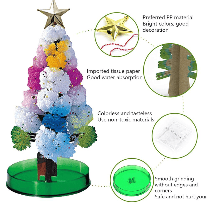 Growing Tree Flowering Toy Crystal Growing Activity Set Science Magic Colorful Magic Growing Christmas Tree - MRSLM