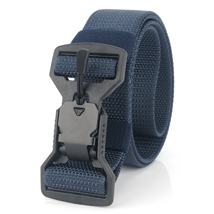 125Cm Men'S Casual Nylon Tactical Belt Plastic Magnet Function Buckle Military Belts - MRSLM