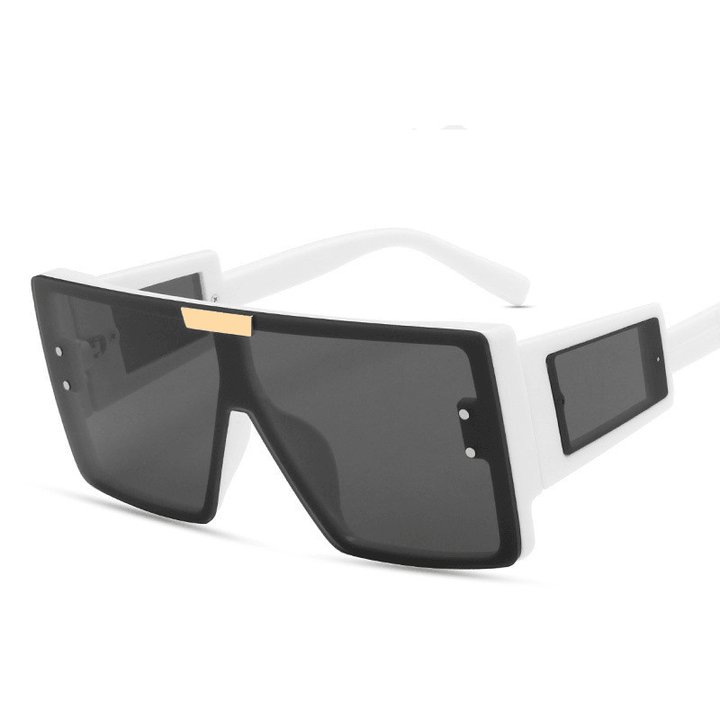 Large Square Frame Sunglasses Personality Wide-Legged Small Window Sunglasses Trendy One-Piece Sunglasses - MRSLM