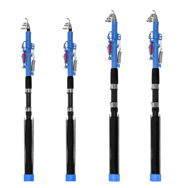 LEO 2.1/2.4/2.7/3M Self-Lifting Fishing Rod Nylon Plastic Automatic Fishing Pole Outdoor Fishing Accessories - MRSLM