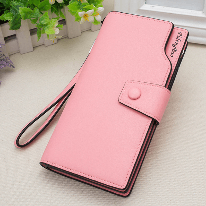 Women 11 Credit Card Holders 6 Inches Cell Phone PU Leather Wallet Clutch Wallet - MRSLM