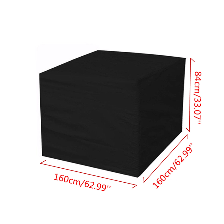 Ipree® 160X160X84Cm Outdoor Garden Patio Waterproof Cube Table Furniture Cover Shelter Protection - MRSLM