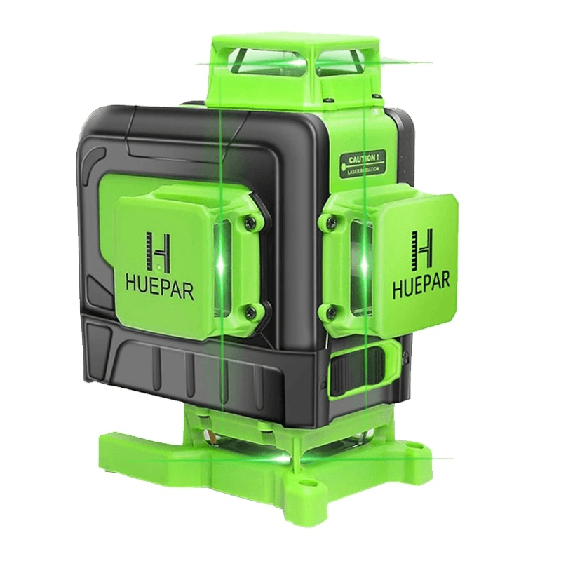 Huepar 904DG 16 Lines 4D Cross Line Laser Level Green Beam Line with Remote Control for Tiles Floor Multifunction - MRSLM