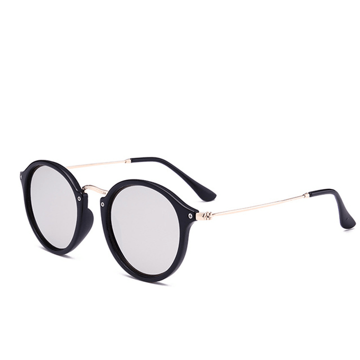 Metal round Face Sunglasses Retro Driver Sunglasses Men and Women Sunglasses - MRSLM