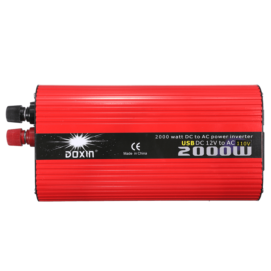 DOXIN® 2000W Solar Power Inverter DC 12V/24V to AC 220V/110V Modified Sine Wave Converter - MRSLM