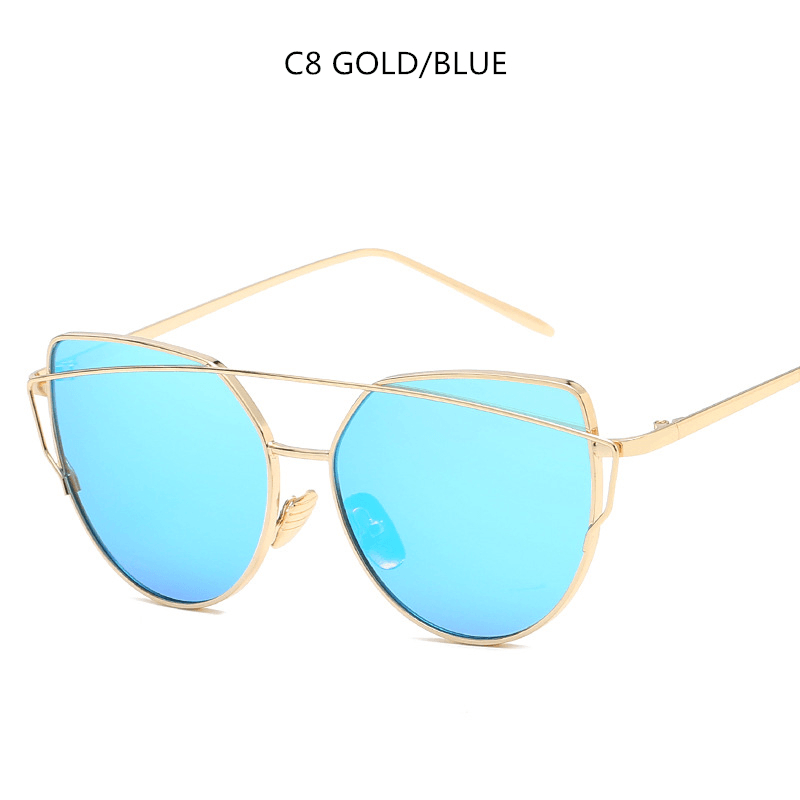 Cat Eye Sunglasses Cupronickel Frame Material Color Film Glasses Personalized Sunglasses Ladies Sunglasses - MRSLM