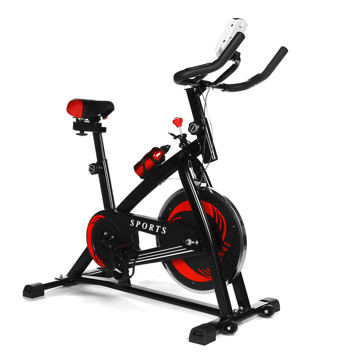 LCD Exercise Bike Aerobic Sport Cycling Stationary Bicycle Ultra-Quiet Adjustment Gym Indoor Fitness Equipment - MRSLM