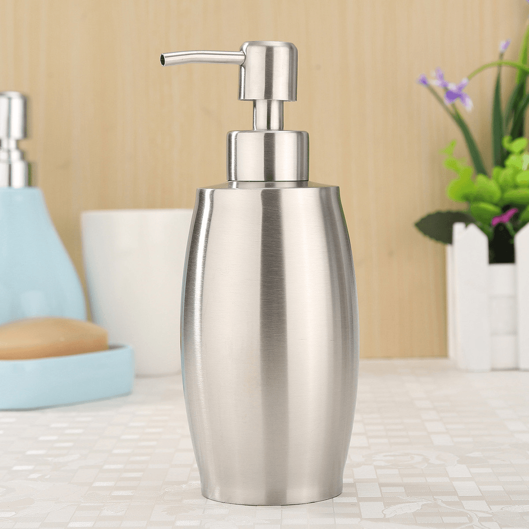 SH158 Uniform Push Stainless Steel Sanding Liquid Soap/Latex/Hand Dispenser 375ML - MRSLM