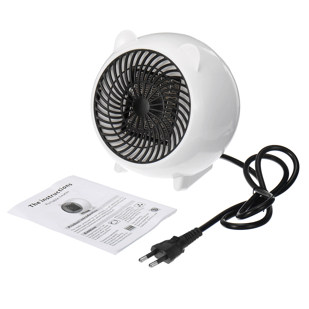 500W Mini Size Personal Space Heater Electric Heater for Home Office Small Heater PTC Ceramic Air Heater - MRSLM