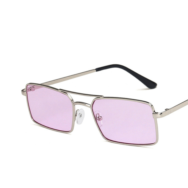 Double Beam Square Metal Sunglasses - MRSLM