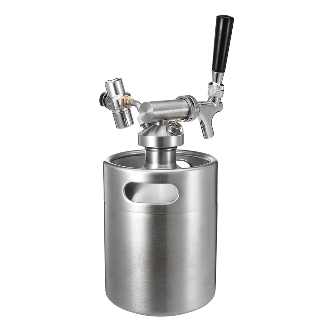 KC-BK8 4L/2L Stainless Steel 304 Beer Mini Keg Homebrew Keg Air Pressure Wine Making Tools - MRSLM