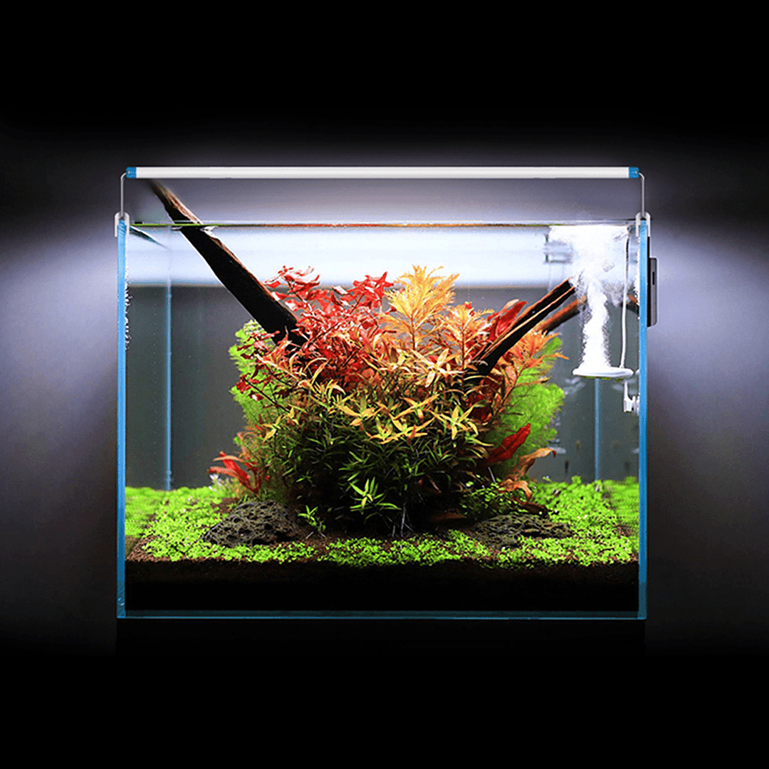 18-48CM Fish Tank Lamp Aquarium LED Lighting with Extendable Brackets White and Blue Leds Fits for Aquarium - MRSLM
