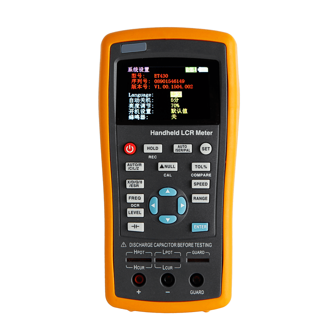 ET430B Digital LCR Meter 10Khz Testing Frequency Capacitance Inductance Resistance Meter Precision 1Khz 10Khz Handheld LCR Bridge Meter - MRSLM