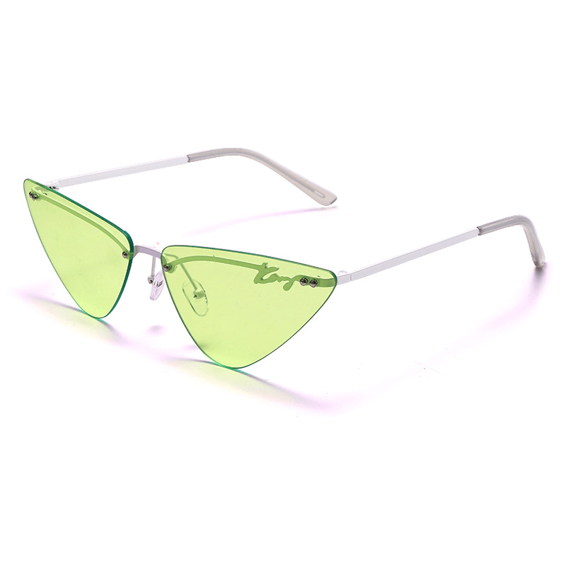 Rimless Fashion Trim Cat Eye Sunglasses Sunglasses Triangle Sunglasses - MRSLM