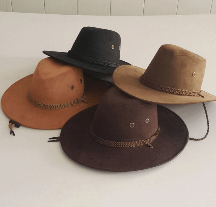 Big along the Chicken Skin Velvet Western Rope Rider Hat Cowboy Hat Stereotyped Hat - MRSLM