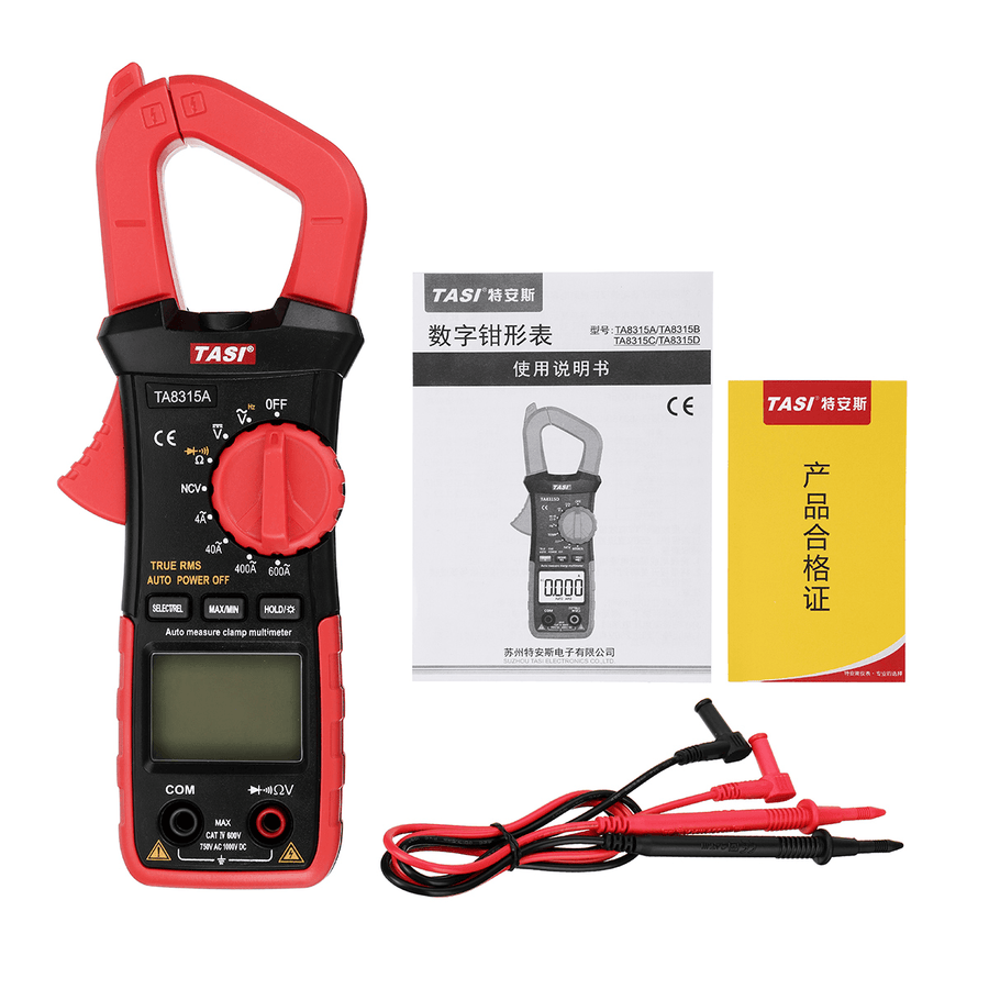 TA8315A Clamp Meter Multimeter High Precision Digital Ammeter Table AC and DC Universal Automatic Multifunction - MRSLM