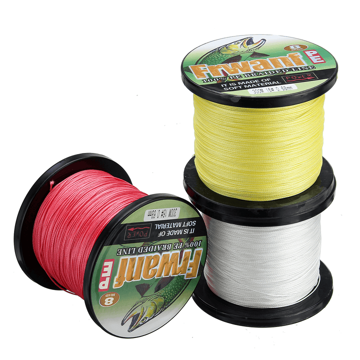 PE Braid Line 300M 8 Strands Braided Fishing Line Multicolor Super Power Fishing Line - MRSLM