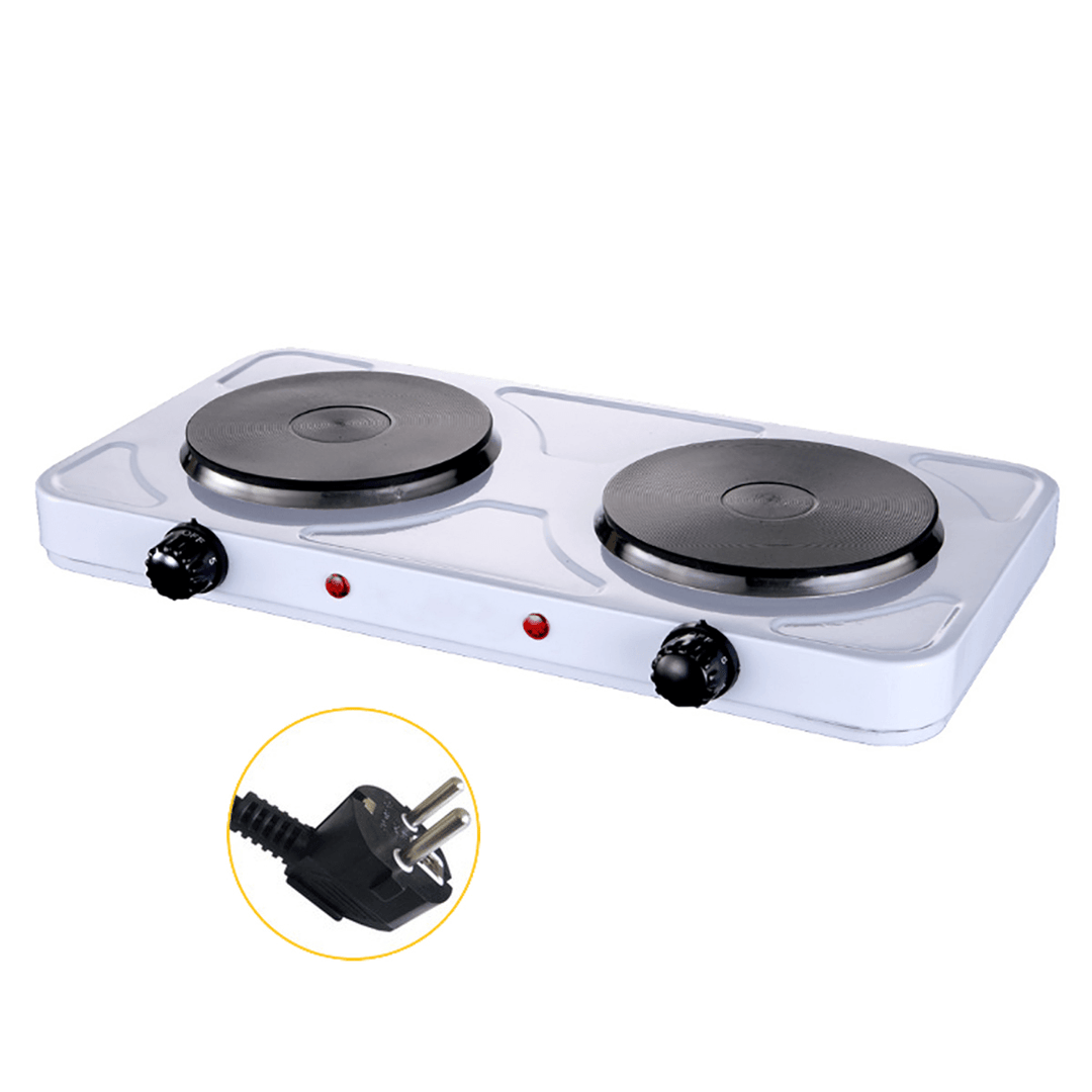 2000W Electric Dual Hot Pot Plate Cooktop Cooker Hotplate 220V 110V US/EU Plug - MRSLM