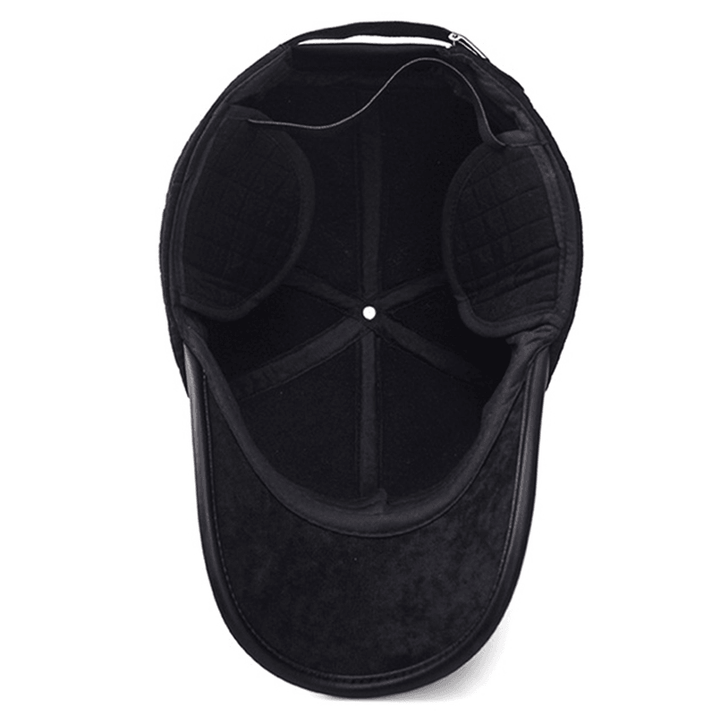 Men'S Winter Ear Protection Thickened Warm Baseball Cap - MRSLM