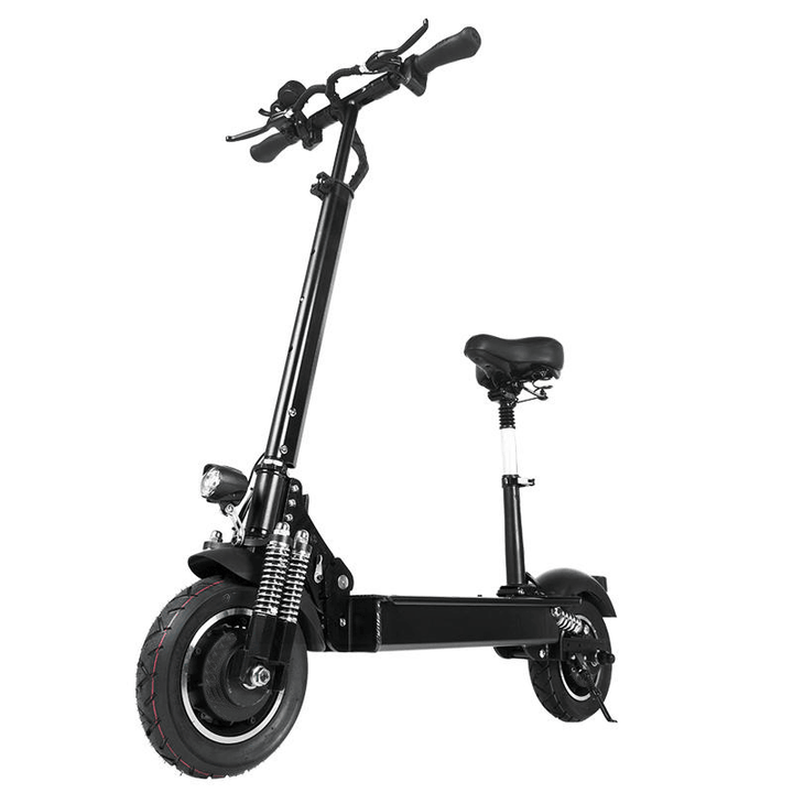 T10 2000W Dual Motor 23.4Ah 10 Inches Folding Electric Scooter with Seat 70Km/H Top Speed 80Km Mileage Range Max Load 120Kg - MRSLM