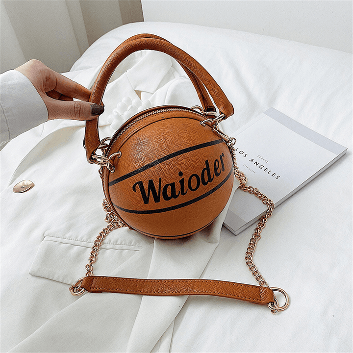 Women Fashion Basketball Football Chains Casual Handbag Crossbody Bag - MRSLM