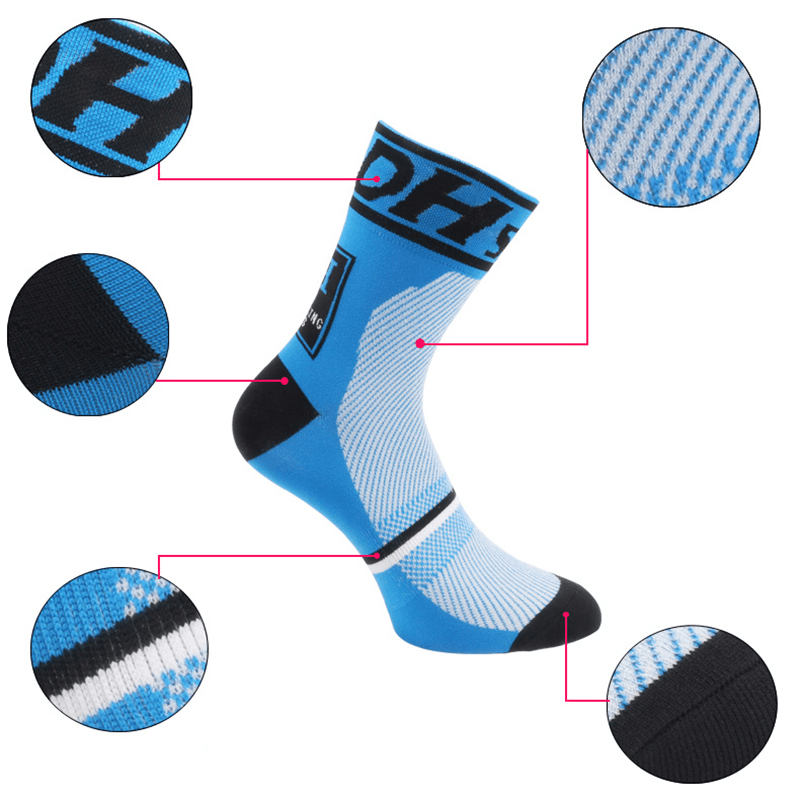 DH Sports Mens Womens Cycling Cushion Crew Sock - MRSLM