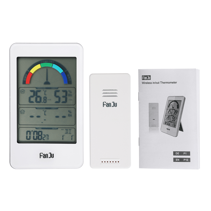 Digital Indoor and Outdoor Thermometer Comfort Indicator Hygrometer Temperature Trend Electronic Alarm Clock - MRSLM