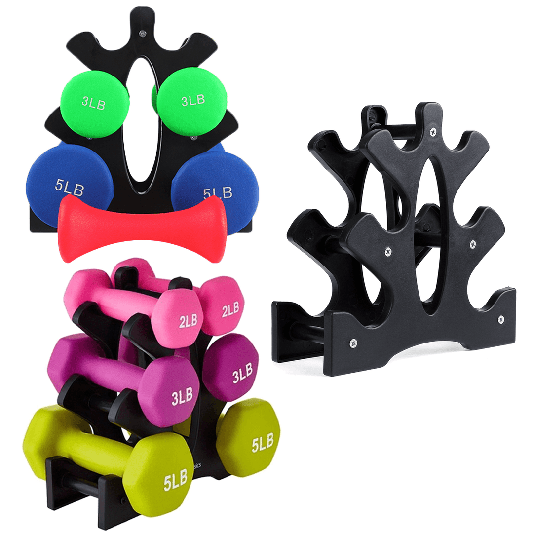 Plastic Dumbbell Rack Compact Dumbbell Holder Tree Stand Support Bracket - MRSLM