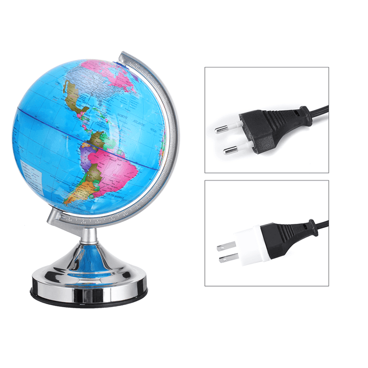 Illuminated Lamp Rotating World Earth Globe Ocean Desk Globe LED Night Light - MRSLM