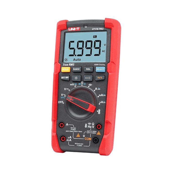 UNI-T UT17B PRO Digital Multimeter True RMS 1000V AC/DC 6000 Display Digits VFC 600V Dangerous Voltage Warning - MRSLM