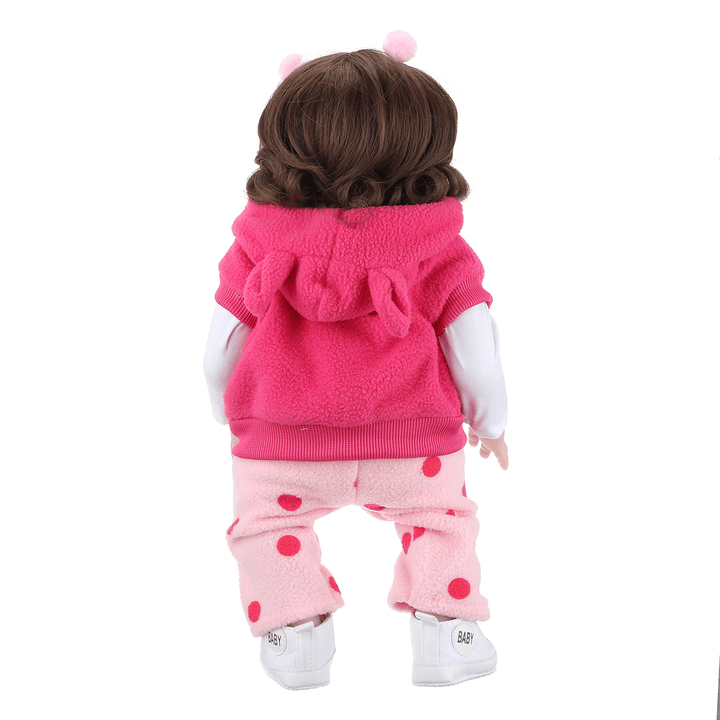 Lifelike Newborn Dolls Curly Hair Doll Handmade Silicone Dolls Sleeping Doll Children'S Toys Gifts - MRSLM