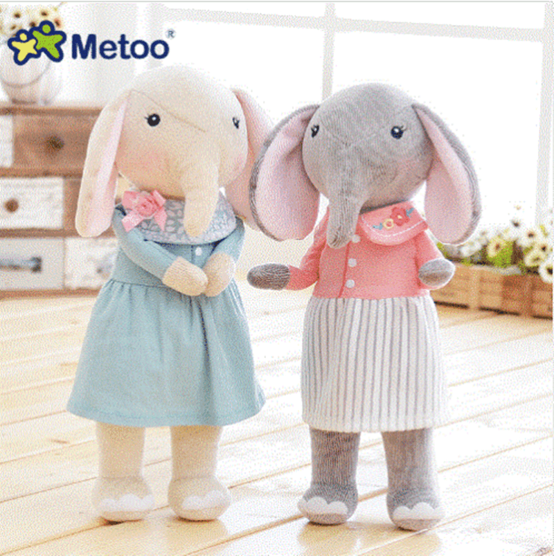 12.5 Inch Metoo Elephant Doll Plush Sweet Lovely Kawaii Stuffed Baby Toy for Girls Birthday - MRSLM