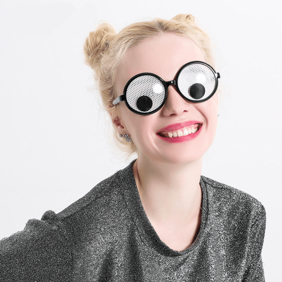 Funny Googly Eyes Goggles Shaking Eyes Party Glasses and Toys for Party Cosplay Costume - MRSLM