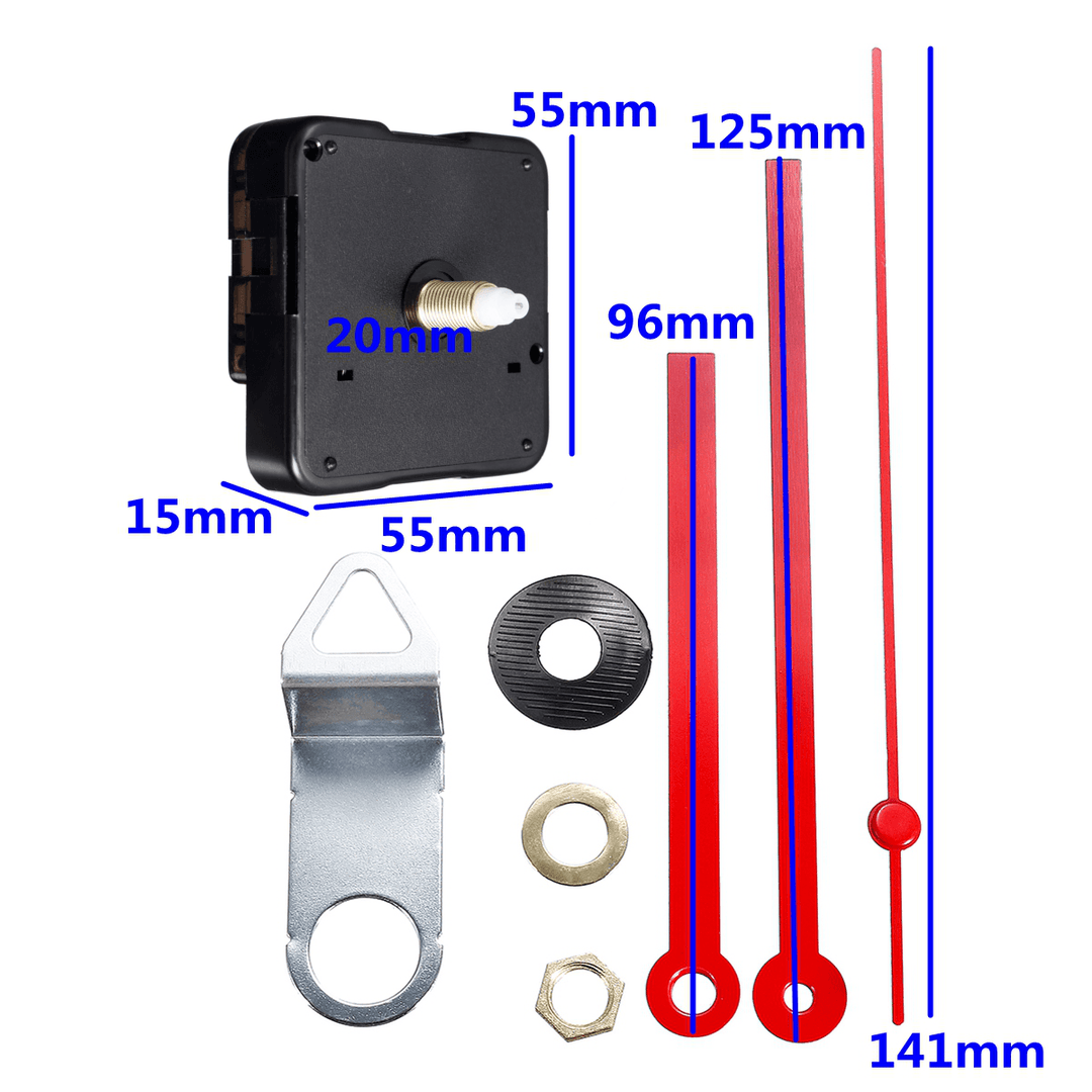 20Mm Quartz Silent Clock Movement Mechanism Module DIY Kit Hour Minute Second without Battery - MRSLM