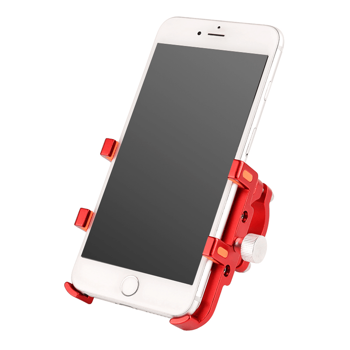 BIKIGHT Aluminum Alloy Bicycle Phone Holder 3.5"-6.2" Adjustable 360° Rotatable Mobile Phone Bracket Outdoor Electric Scooter Riding Equipment - MRSLM