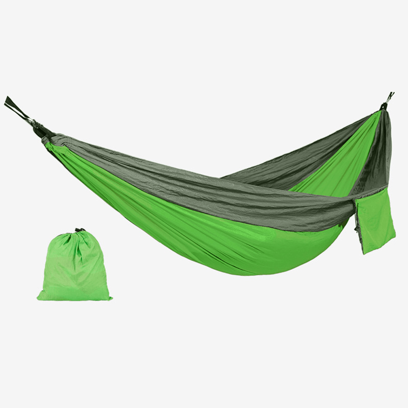 Outdoor Hanging Camping Hammocks Portable Lightweight Parachute Nylon Hiking Hammock for Backpacking Travel Max Load 150KG - MRSLM