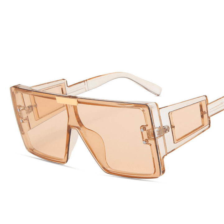 Large Square Frame Sunglasses Personality Wide-Legged Small Window Sunglasses Trendy One-Piece Sunglasses - MRSLM