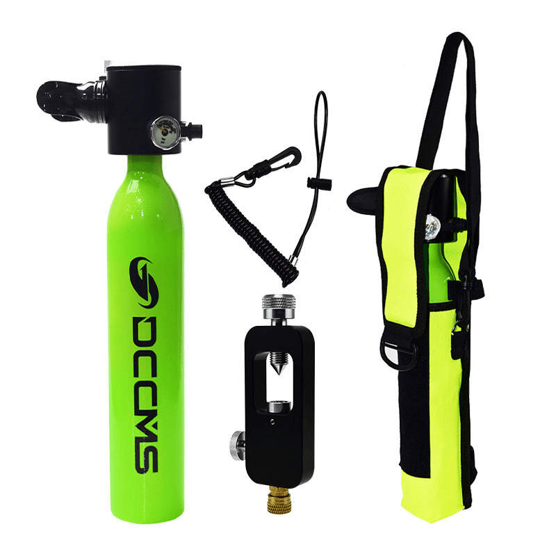 DCCMS Mini Scuba Tank 8Pcs/Set 0.5L Portable Diving Oxygen Tanks Divers Spare Oxygen Equipment Leisure Diving Green - MRSLM