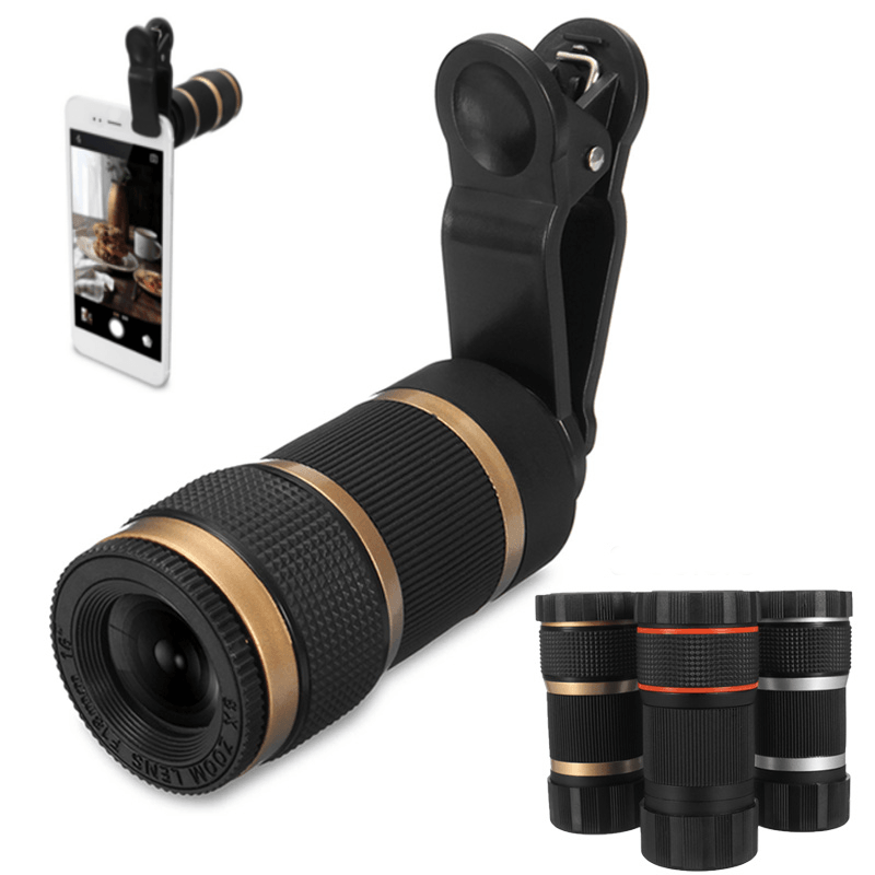 Practical 8X Optical Telescope Mobile Telephoto Lens with Clip for Smartphone Photographers - MRSLM