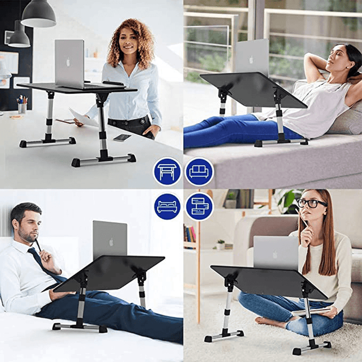 Folding Laptop Desk Height Adjustable Lifting Table Sofa Bed Serving Tray Portable Small Study Desk with Cooling Fan Home Office Dormitory Furniture - MRSLM