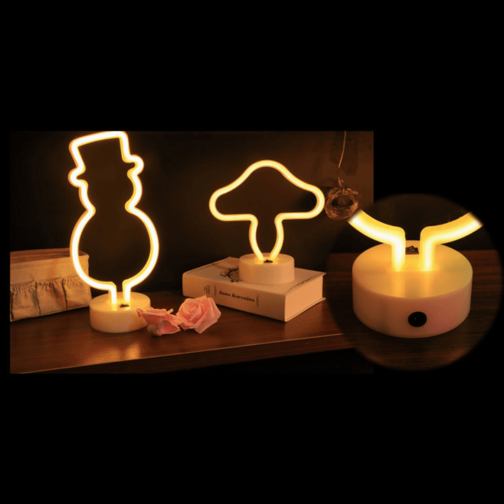 Upgrade Neon Night Light Rabbit Vibrato Anchor Bigmouth Bird Creative Night Light Spot - MRSLM