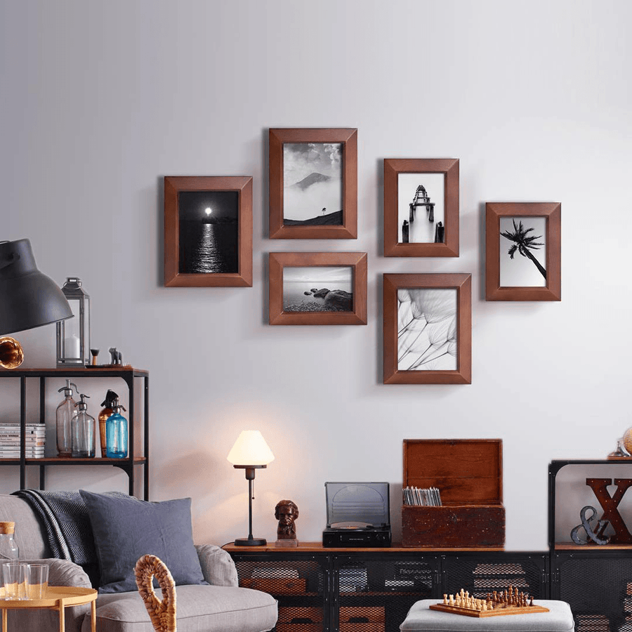 Geometry 1Piece Wall Photo Frame Family Wooden Picture Frame Desktop Picture Sets Square Picture Photo Holder from Xiaomi Youpin - MRSLM