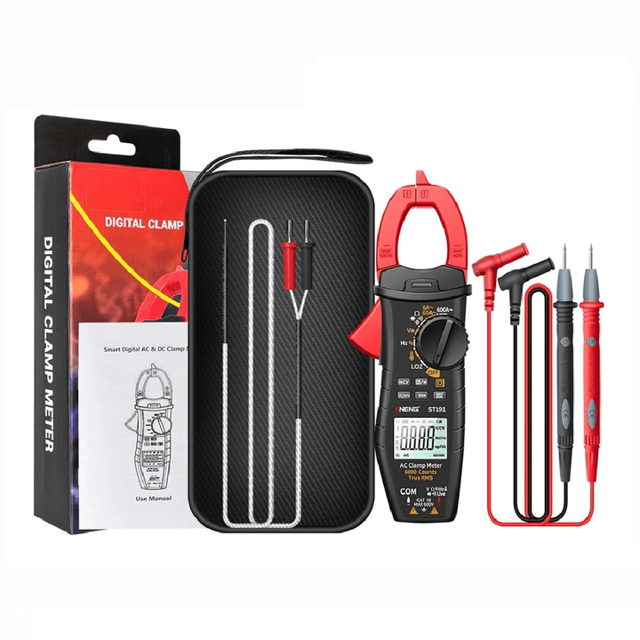 ANENG ST191 Digital Clamp Meter AC Current 6000 Counts True RMS Multimeter Ammeter Voltage Tester Car Amp Hz Capacitance NCV Ohm Test - MRSLM