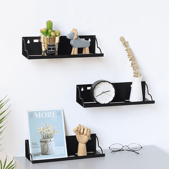 Floating Rack Shelf Wall Mount Book Storage Wooden Hanging DIY Display Decorations - MRSLM