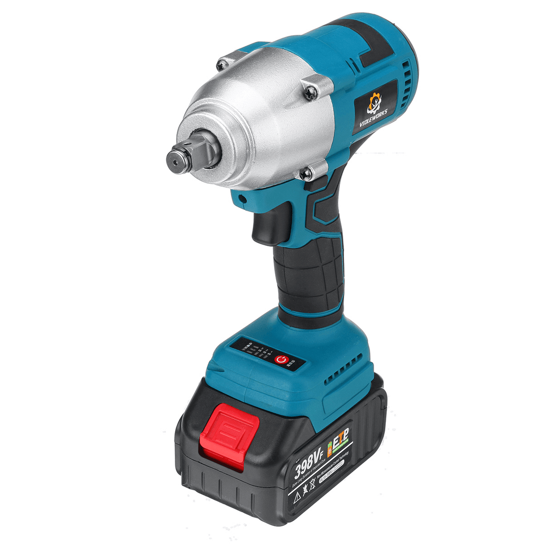 398VF 600N.M High Torque Brushless Cordless Electric Impact Wrench 1/2" Square Drive W/ None/1/2 Battery for Makita - MRSLM