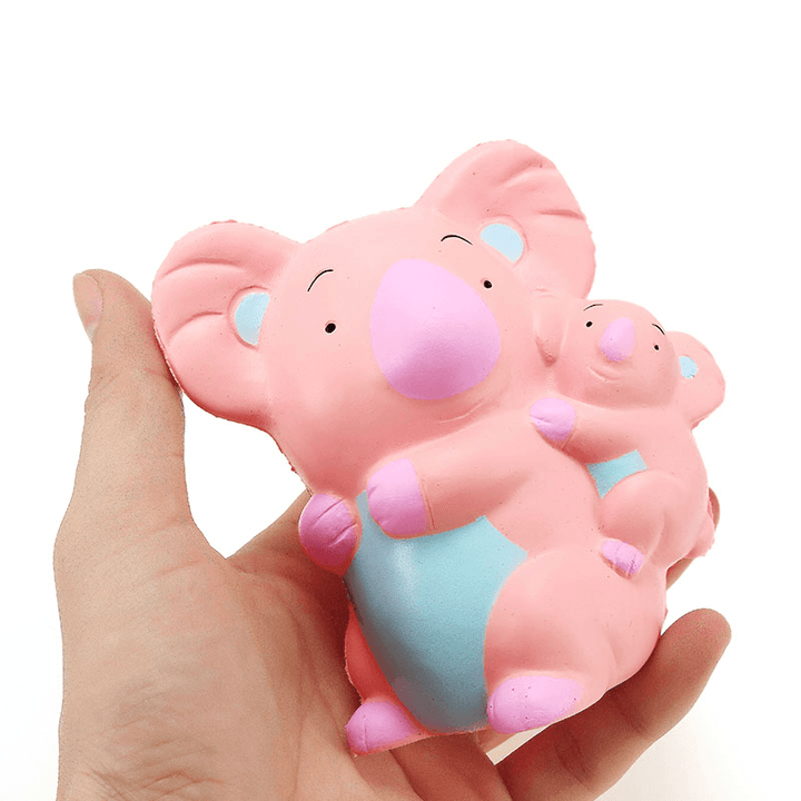 Leilei Squishy Koala Mom Baby 10Cm Slow Rising with Packaging Collection Gift Decor Soft Squeeze Toy - MRSLM