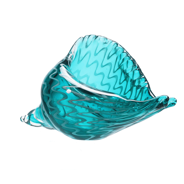 Hand Blown Glass Murano Art Seashell Conch Sculpture Ocean Figurines Home Room Decorations - MRSLM