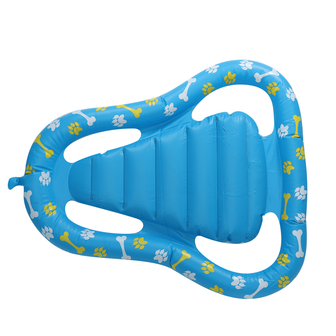 PVC Inflatable Pet Dual-Use Person/Dog Floating Bed Blowing Air Floating Row Pet Floating Bed Elastic Comfortable Swimming Floating Bed - MRSLM